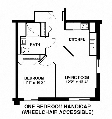 one bedroom wheelchair accessible